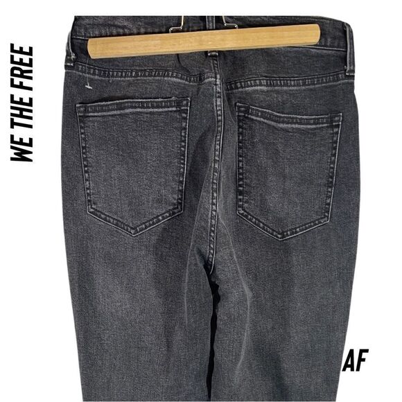 WE THE FREE CURVY BUTTERFLY JEANS HIGH RISE NEW SIZE 30 BLACK - Picture 6 of 7